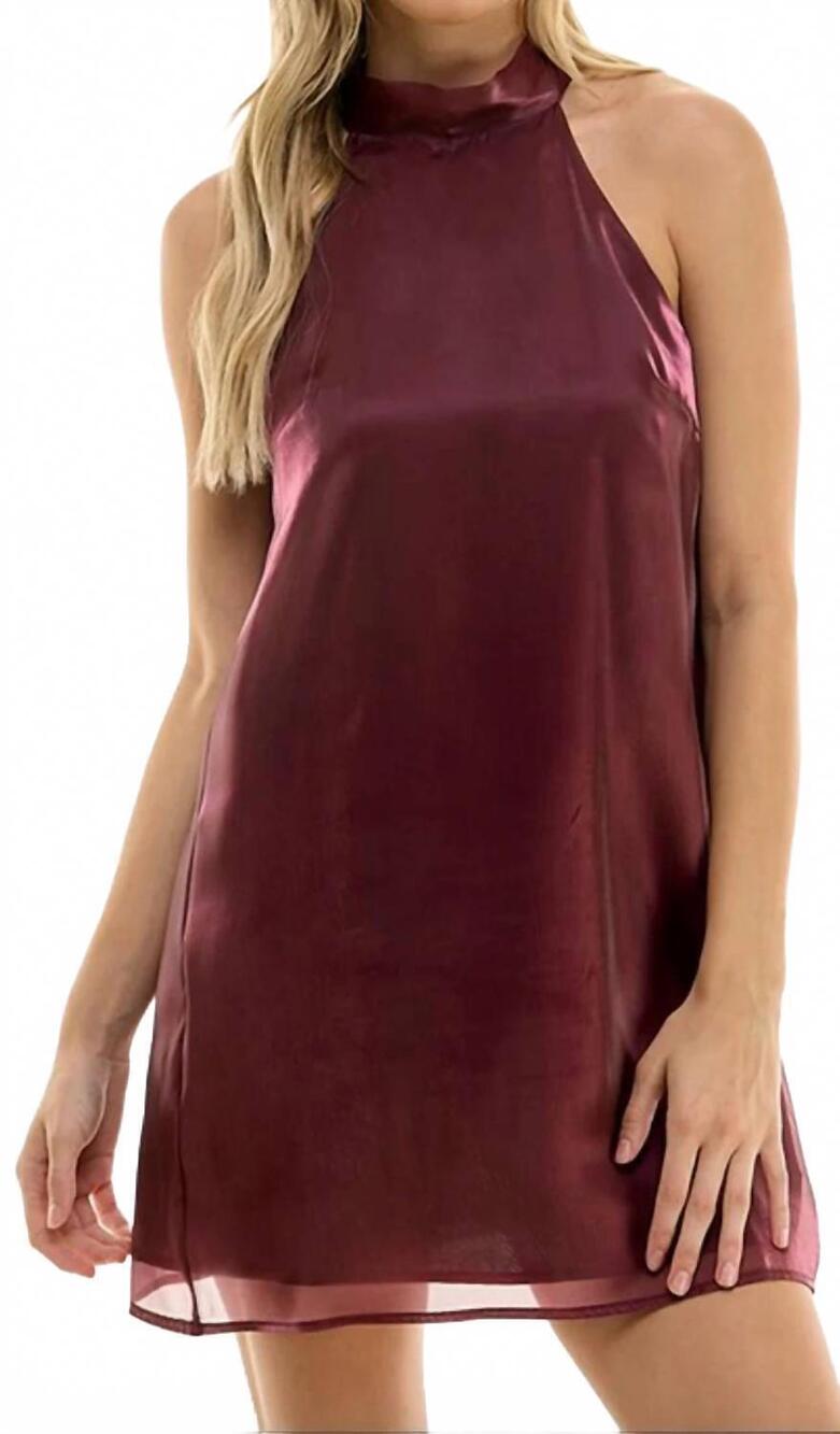 NEW ON TWELFTH women's christmas cabernet mini dress in wine